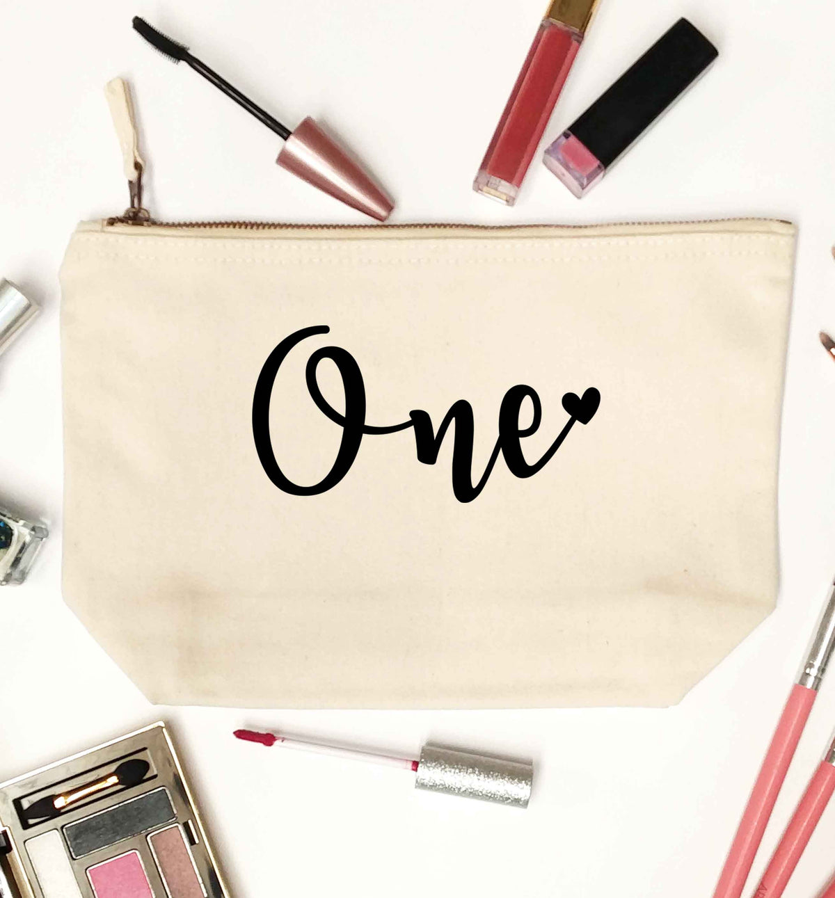 One natural makeup bag