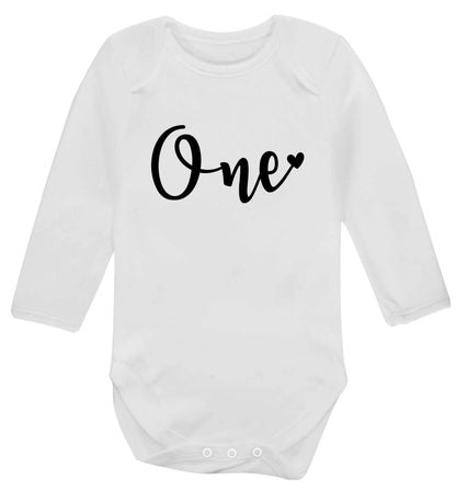 One baby vest long sleeved white 6-12 months