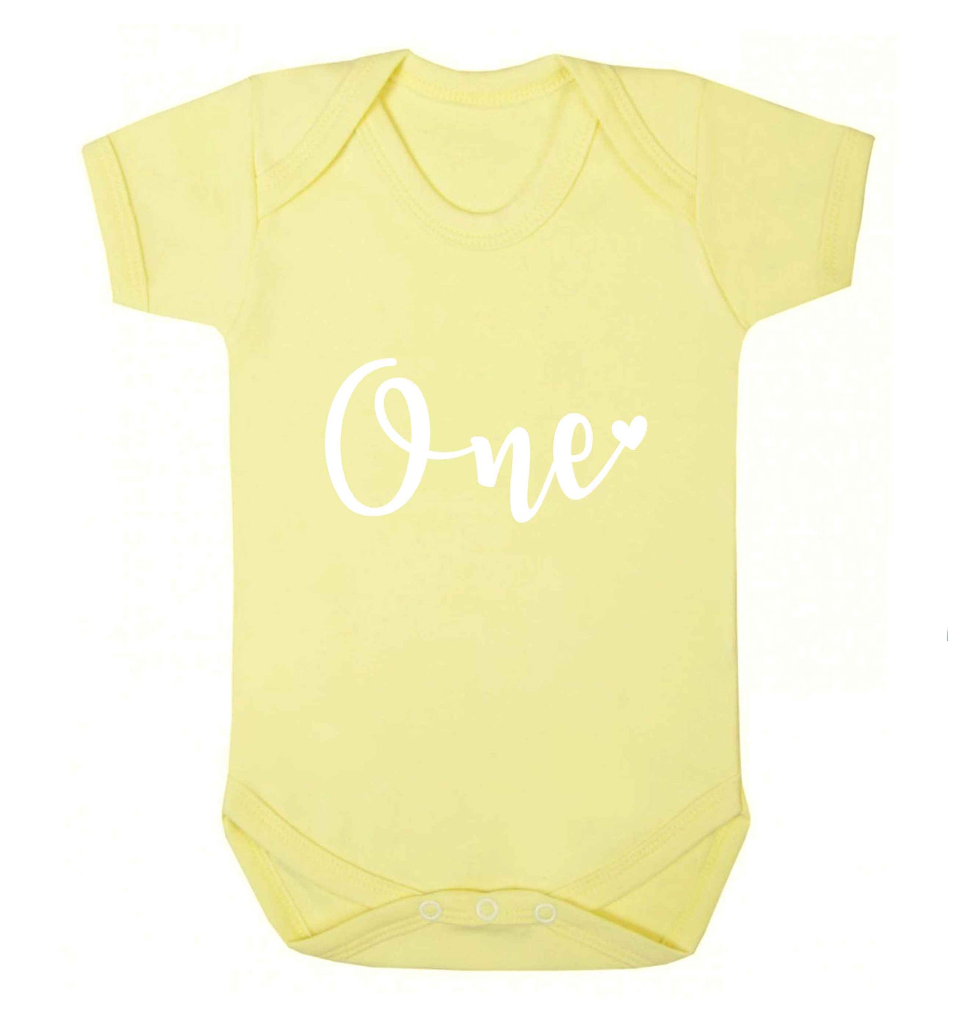 One baby vest pale yellow 18-24 months