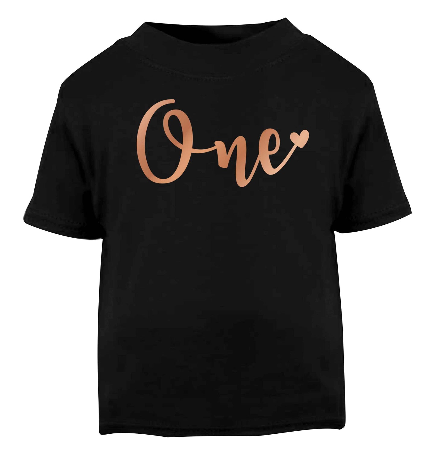 Rose Gold One Black baby toddler Tshirt 2 years