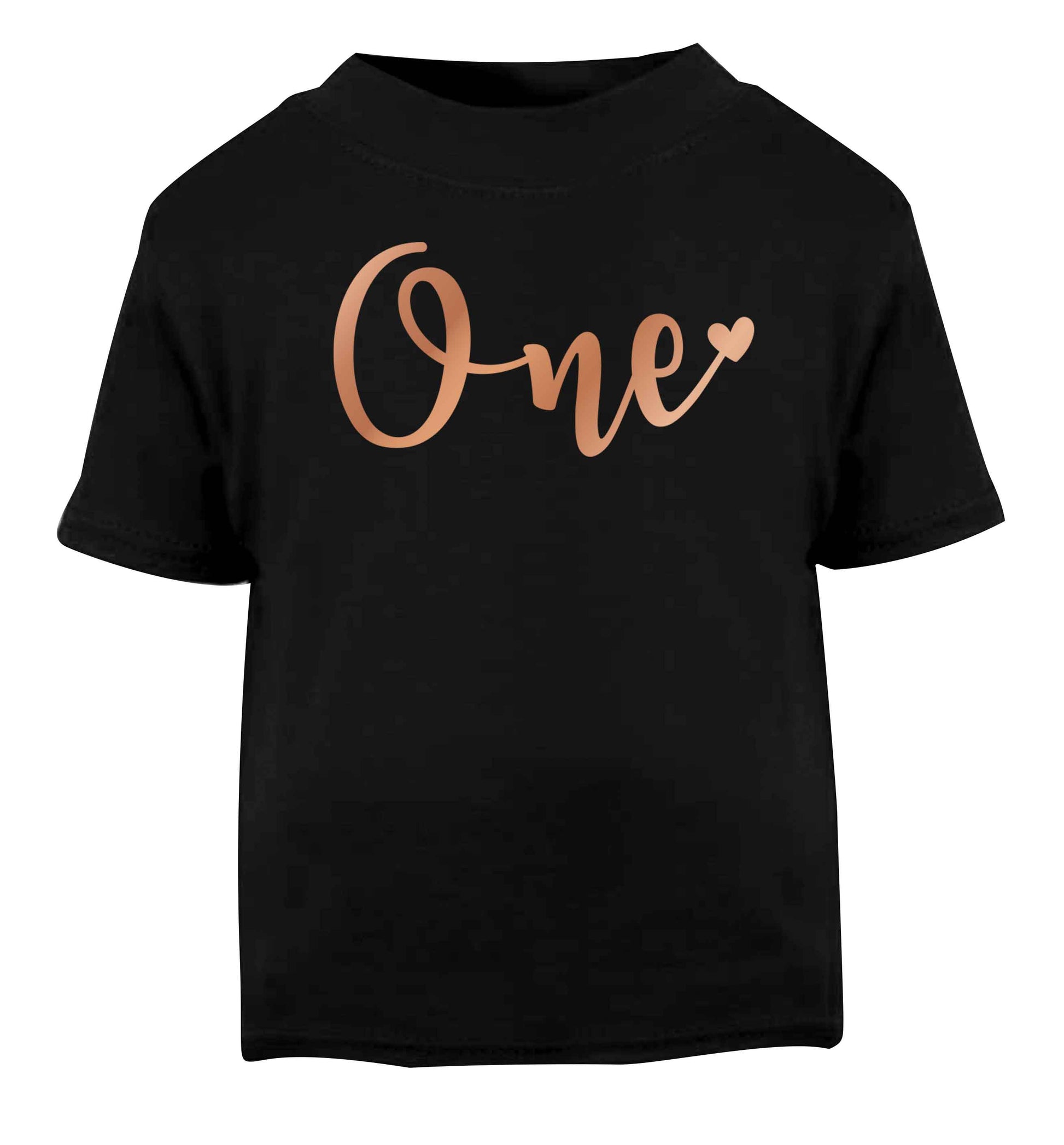 Rose Gold One Black baby toddler Tshirt 2 years