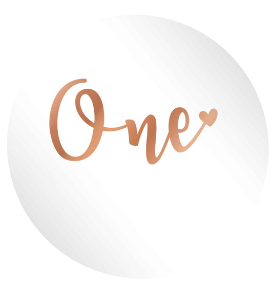 Rose Gold One 24 @ 45mm matt circle stickers