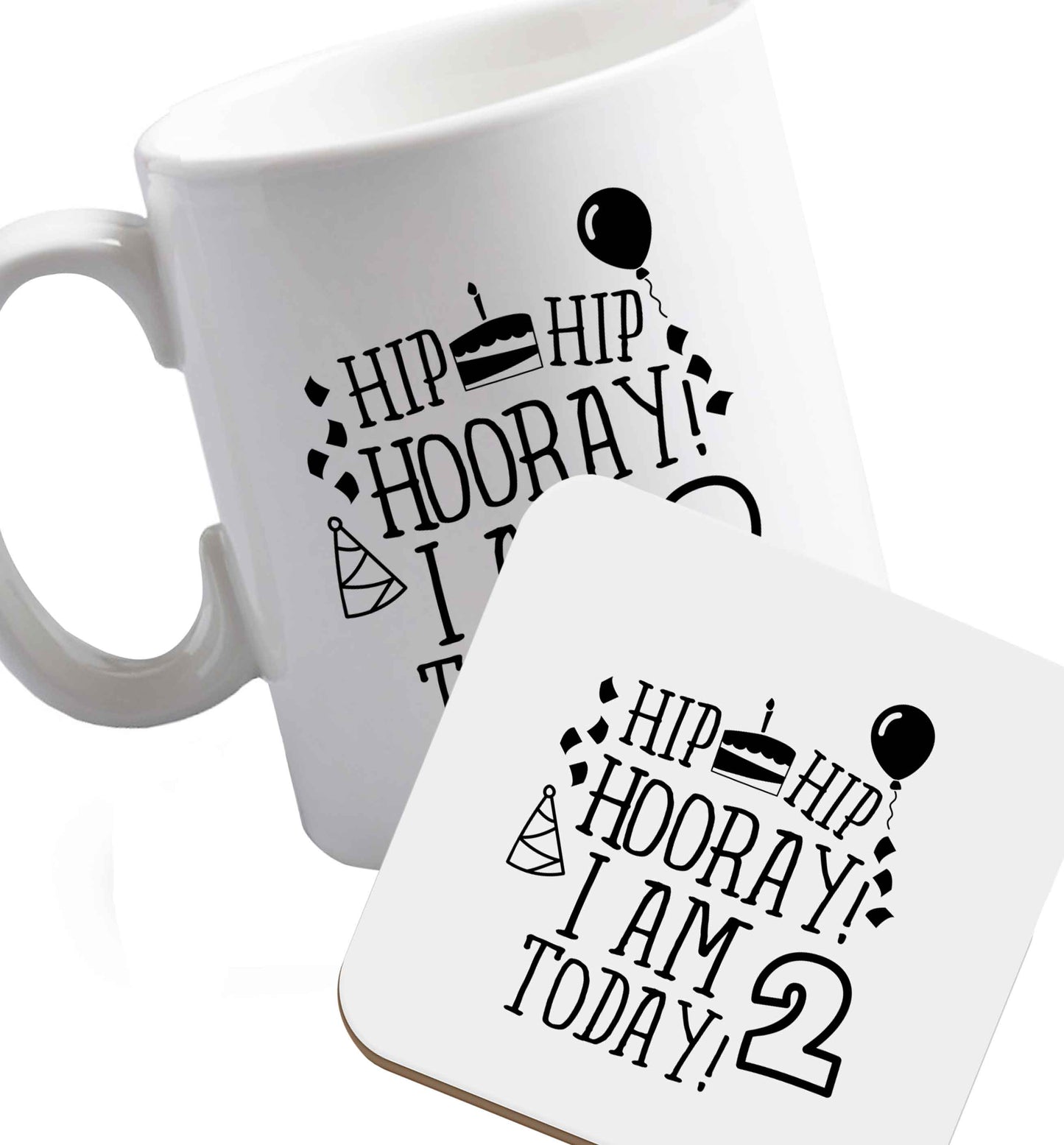 10 oz Favourite Type Pan Pancake ceramic mug and coaster set right handed