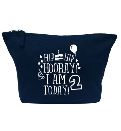I'm 2 Today navy makeup bag