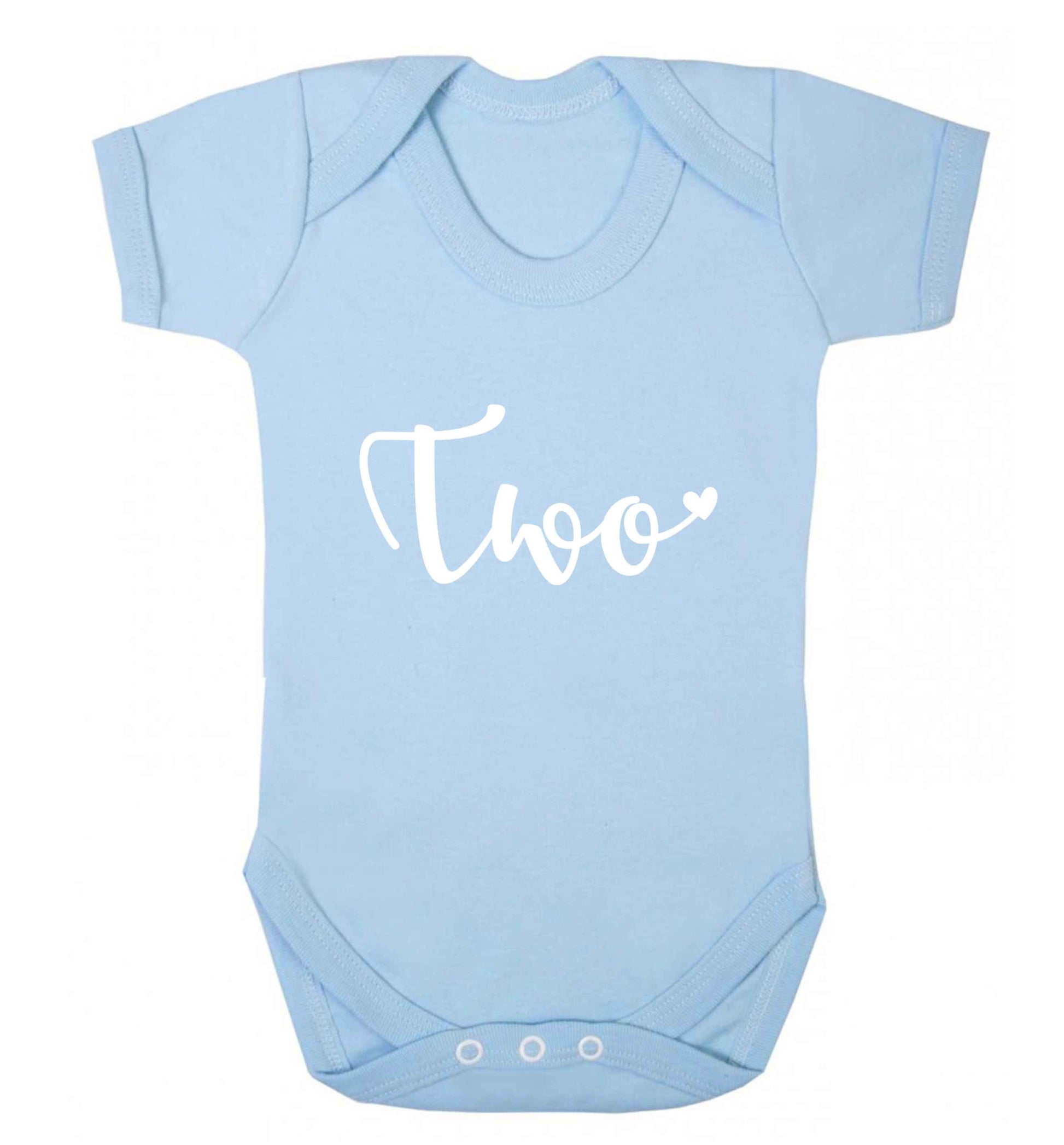 Two and Heart baby vest pale blue 18-24 months