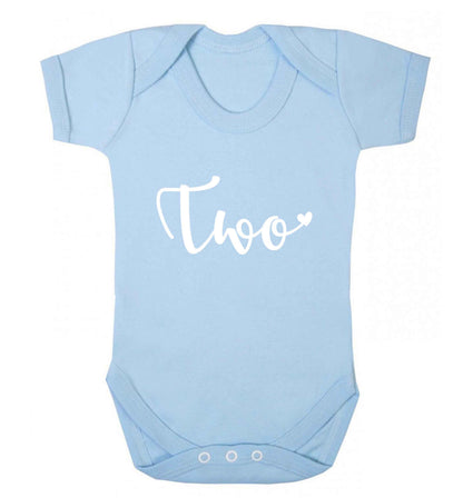 Two and Heart baby vest pale blue 18-24 months