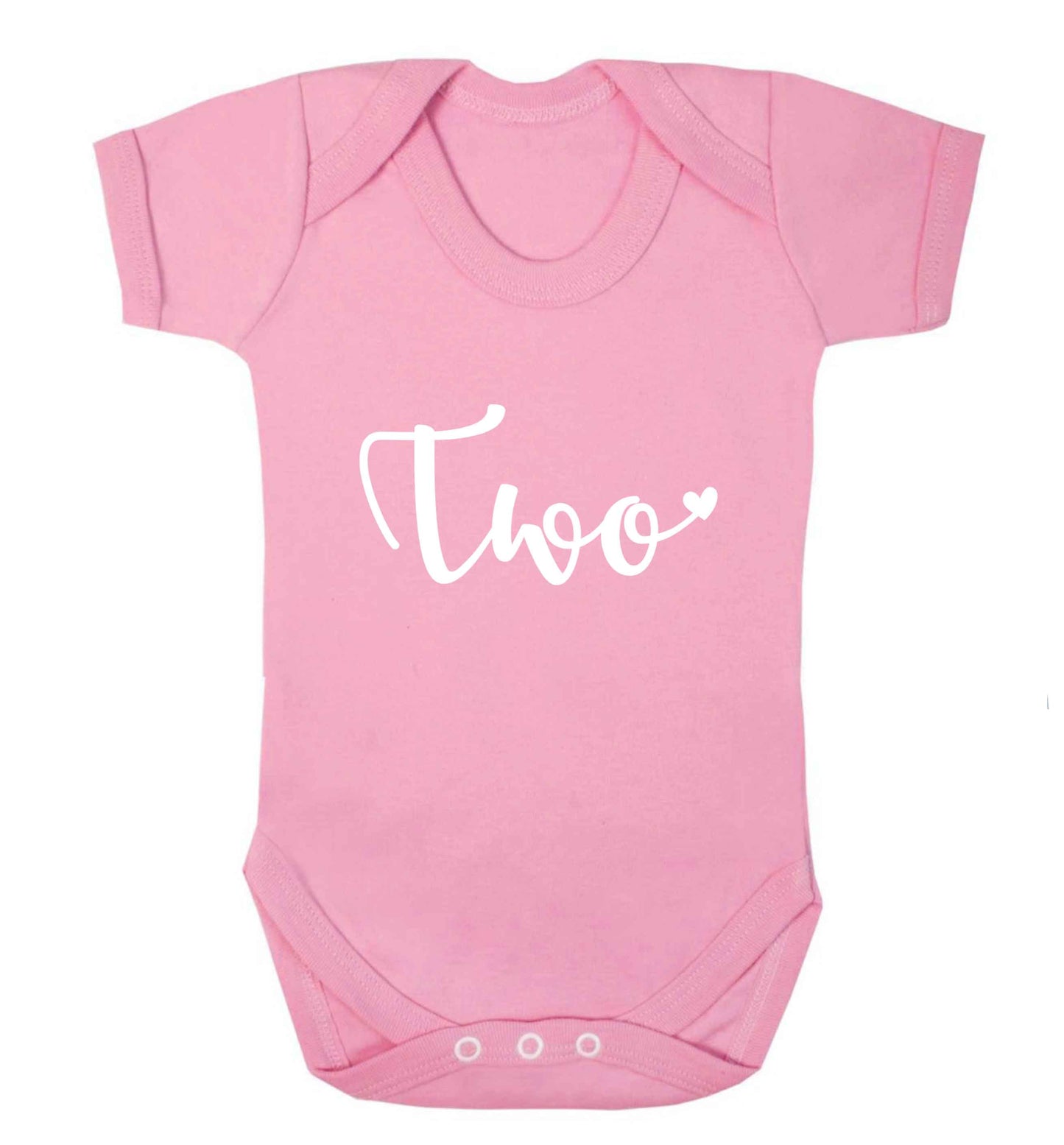 Two and Heart baby vest pale pink 18-24 months
