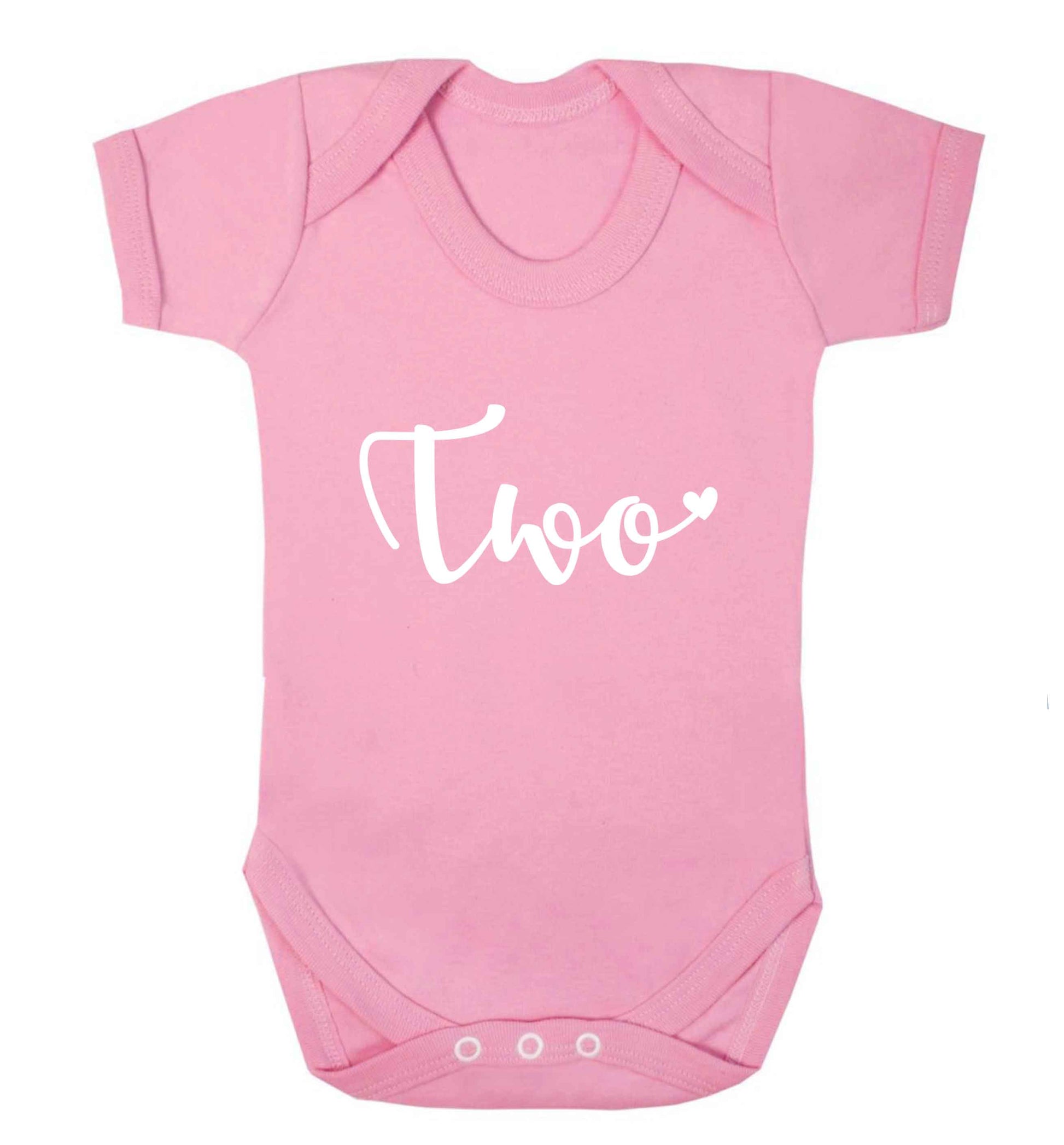 Two and Heart baby vest pale pink 18-24 months