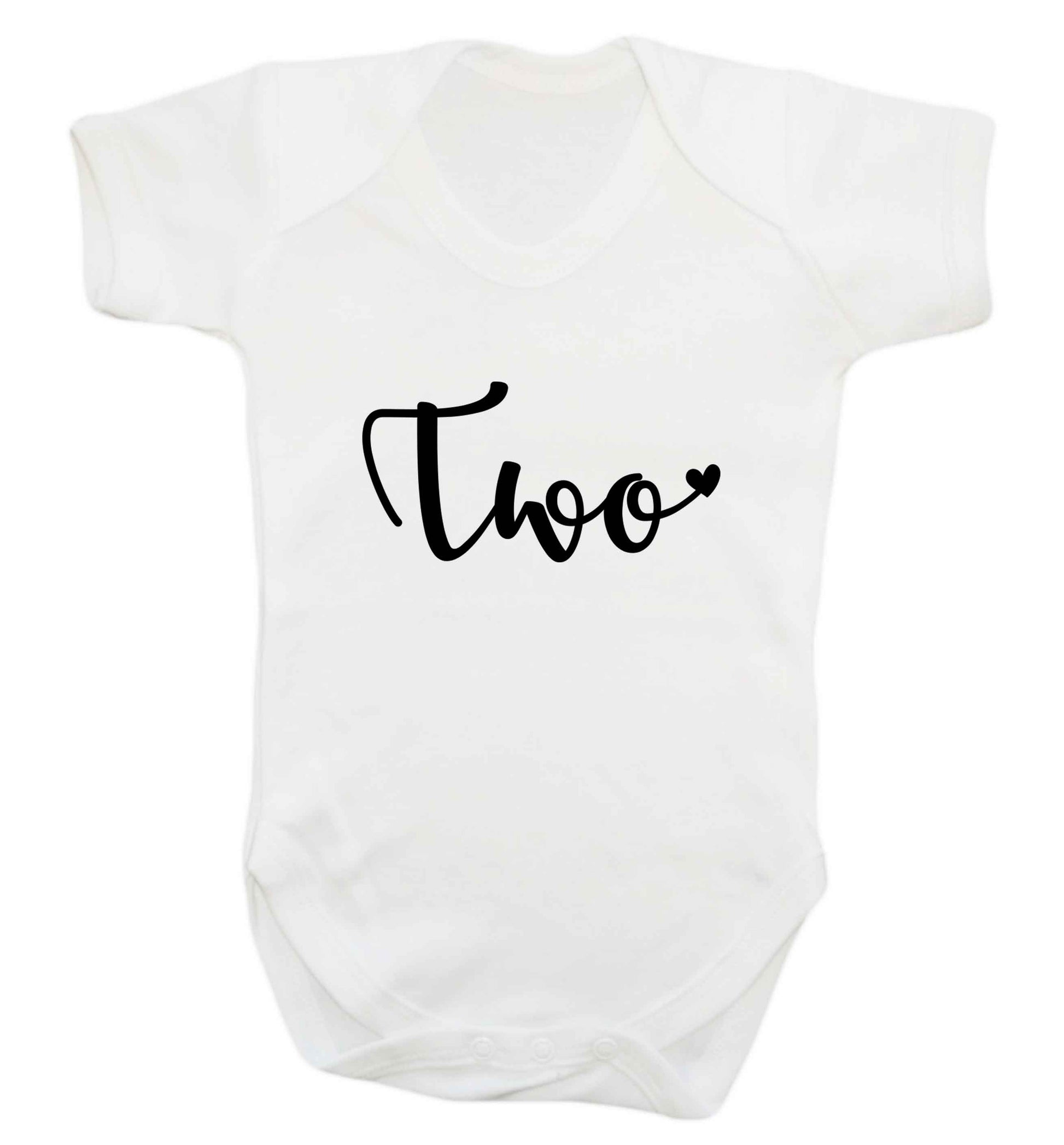 Two and Heart baby vest white 18-24 months