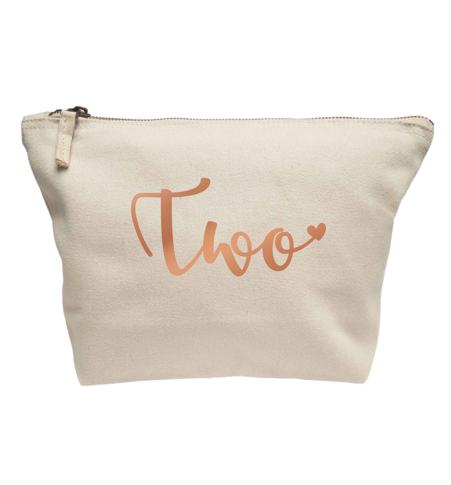 Two rose gold | Makeup / wash bag