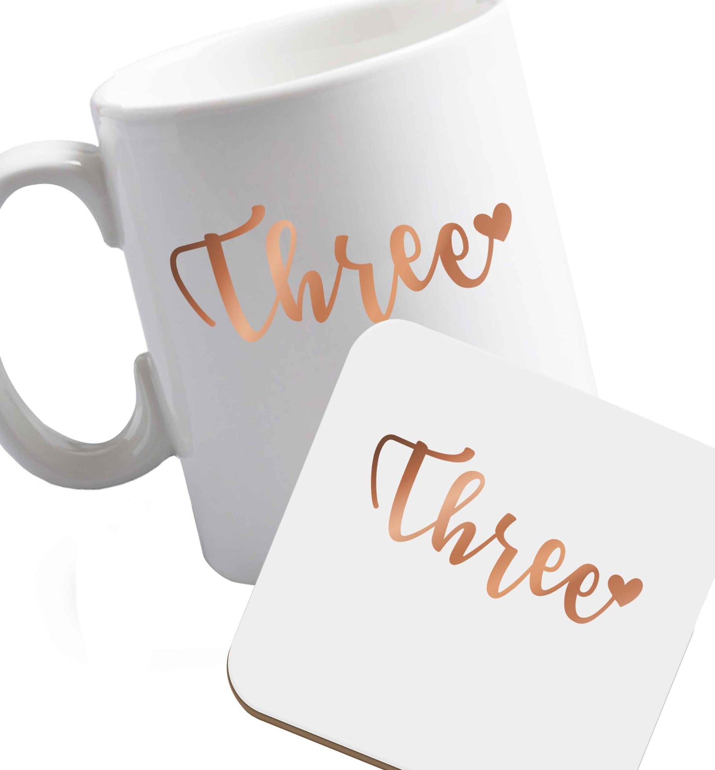 10 oz Favourite Type Pan Pancake ceramic mug and coaster set right handed