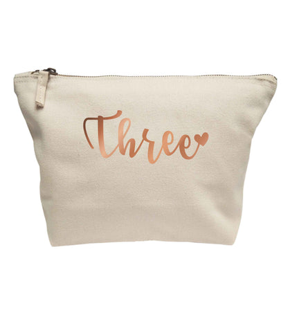 Three rose gold | Makeup / wash bag