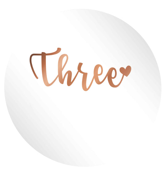 Three rose gold 24 @ 45mm matt circle stickers