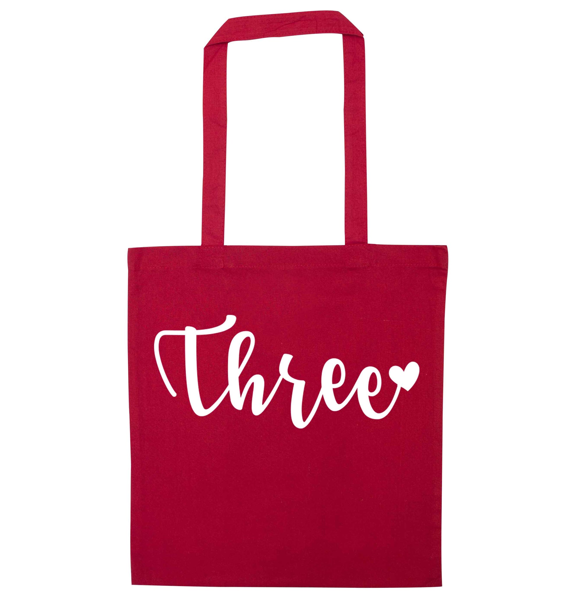Two and Heart red tote bag