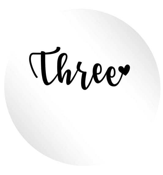 Two and Heart 24 @ 45mm matt circle stickers