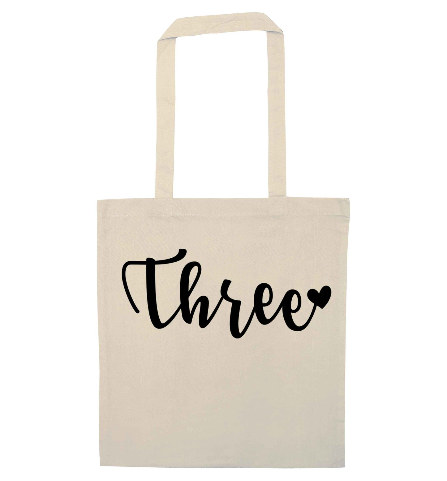 Two and Heart natural tote bag