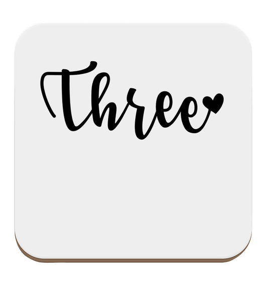 Two and Heart set of four coasters