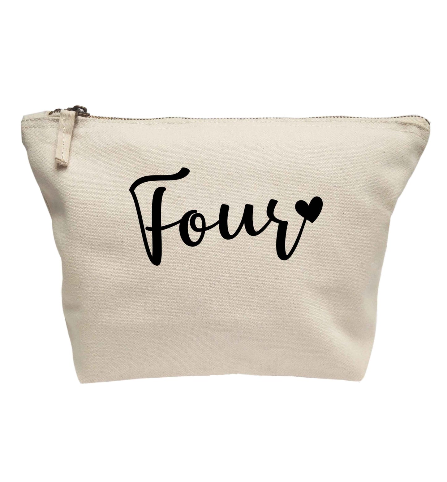 Four and heart | Makeup / wash bag