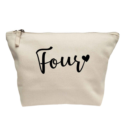 Four and heart | Makeup / wash bag