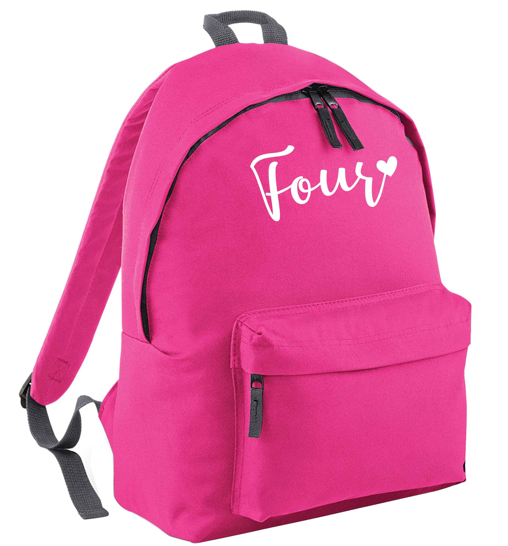 Four and heart pink adults backpack