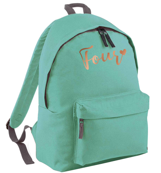 Four rose gold mint adults backpack