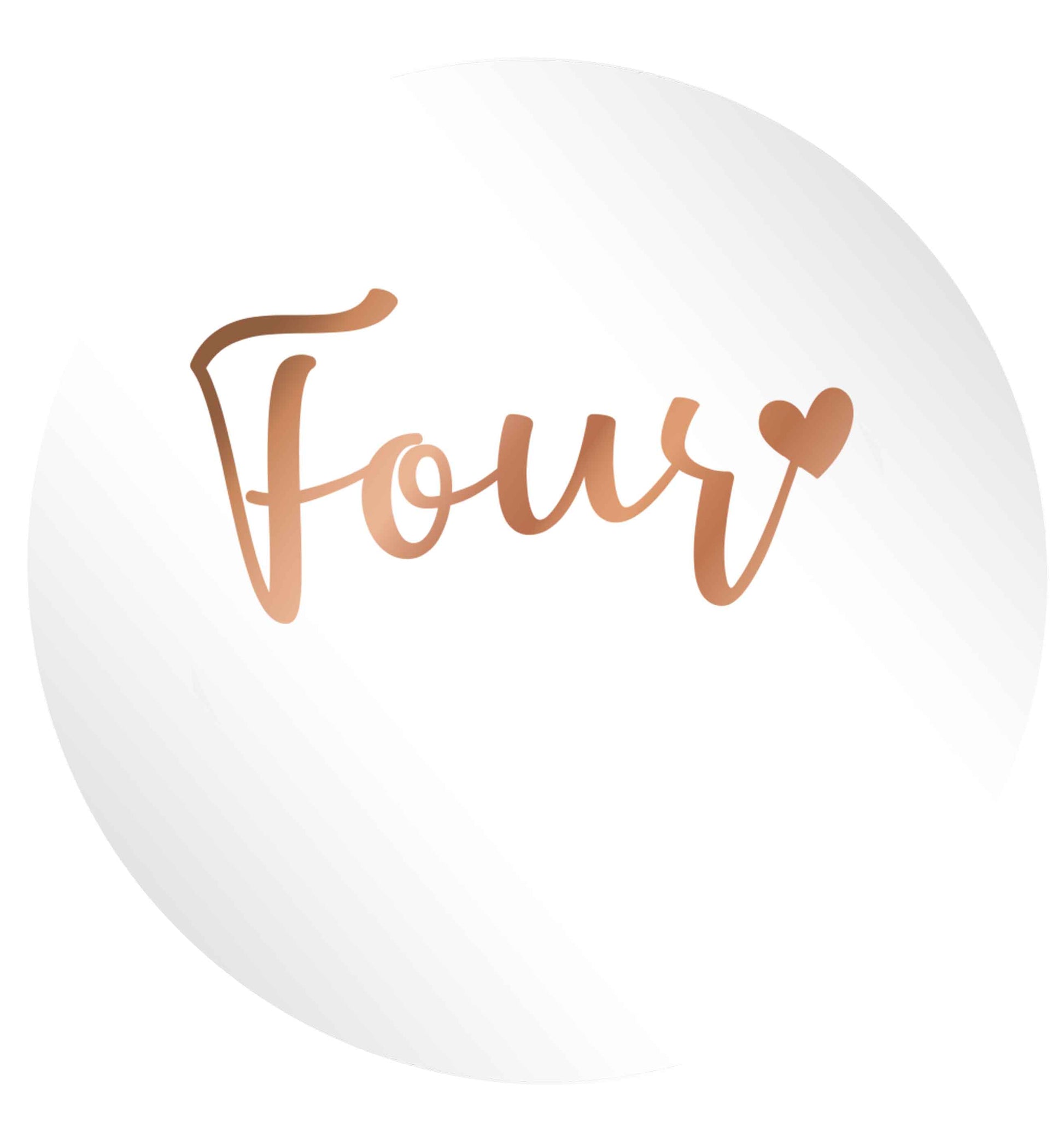 Four rose gold 24 @ 45mm matt circle stickers