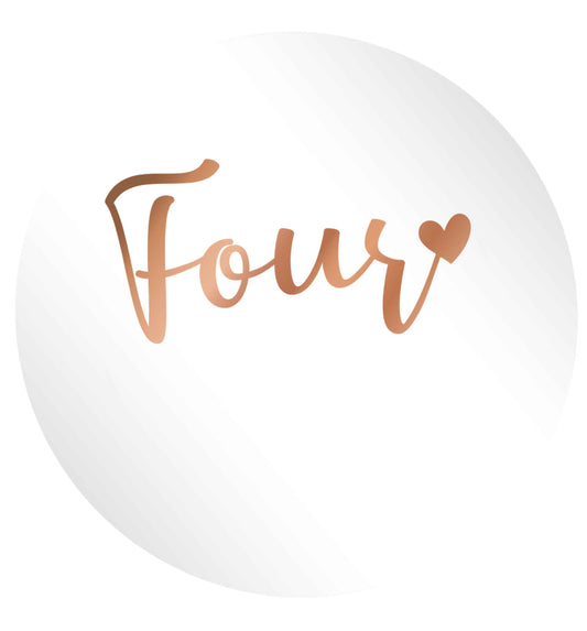 Four rose gold 24 @ 45mm matt circle stickers