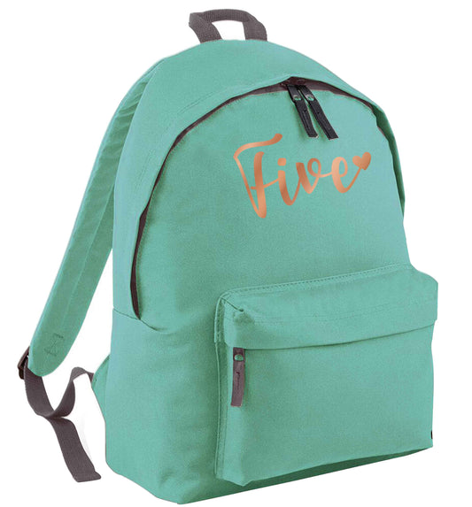 Five rose gold mint adults backpack