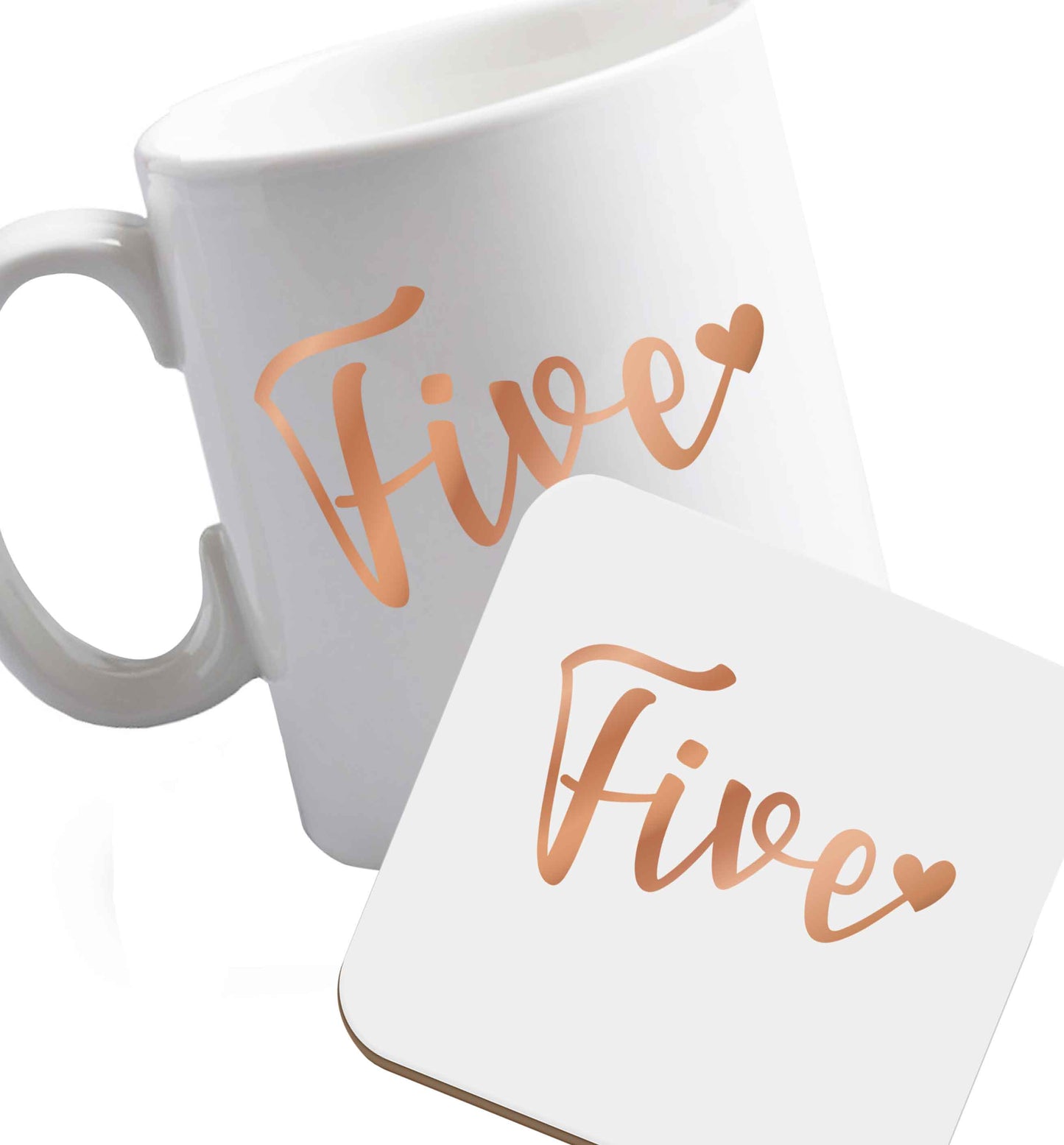 10 oz Favourite Type Pan Pancake ceramic mug and coaster set right handed