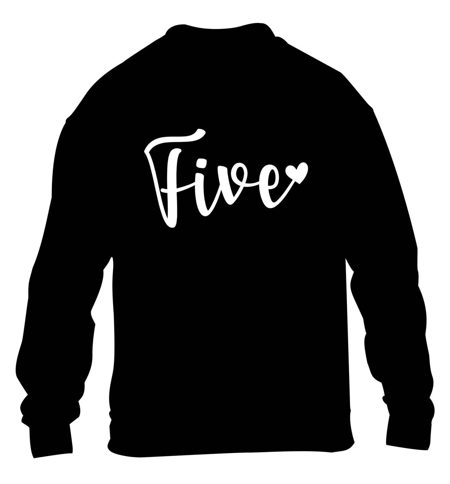 Five and heart children's black sweater 12-13 Years