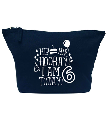 Hip hip hooray I am six today! navy makeup bag