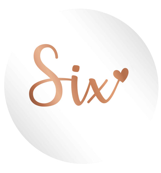 Six rose gold 24 @ 45mm matt circle stickers