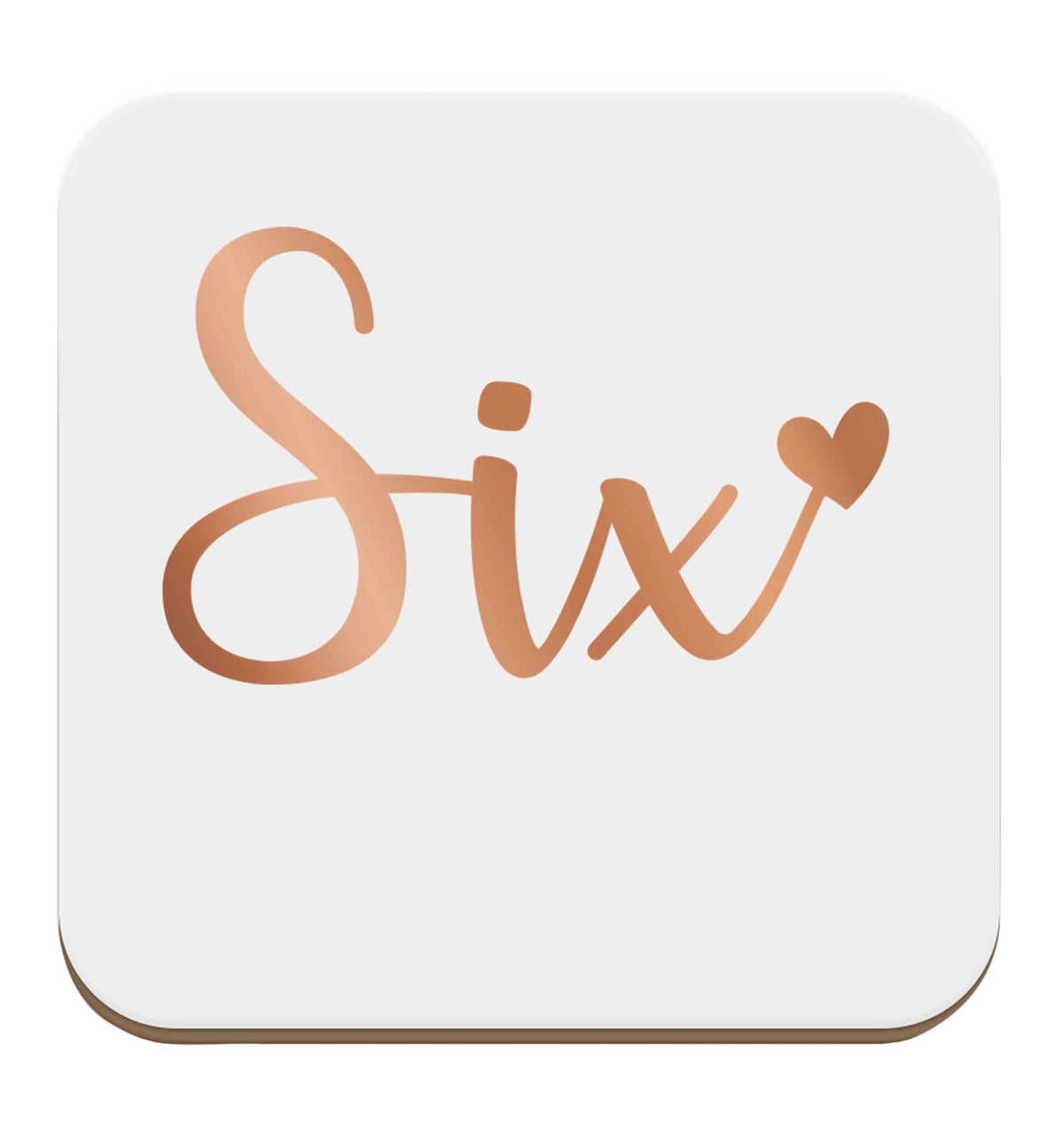 Six rose gold set of four coasters