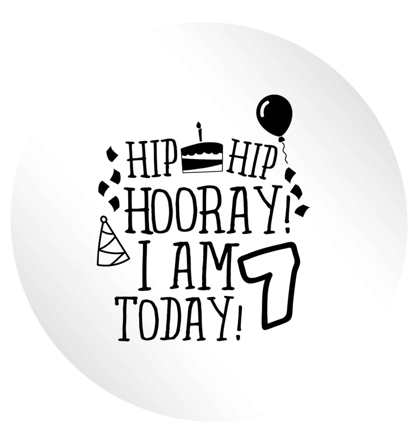 Hip hip I am seven today! 24 @ 45mm matt circle stickers