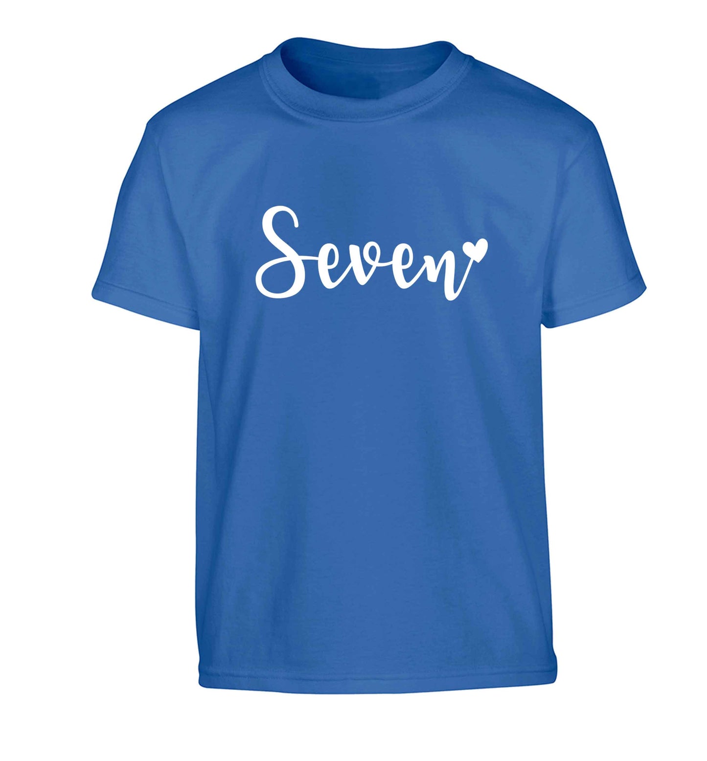 Seven and heart Children's blue Tshirt 12-13 Years