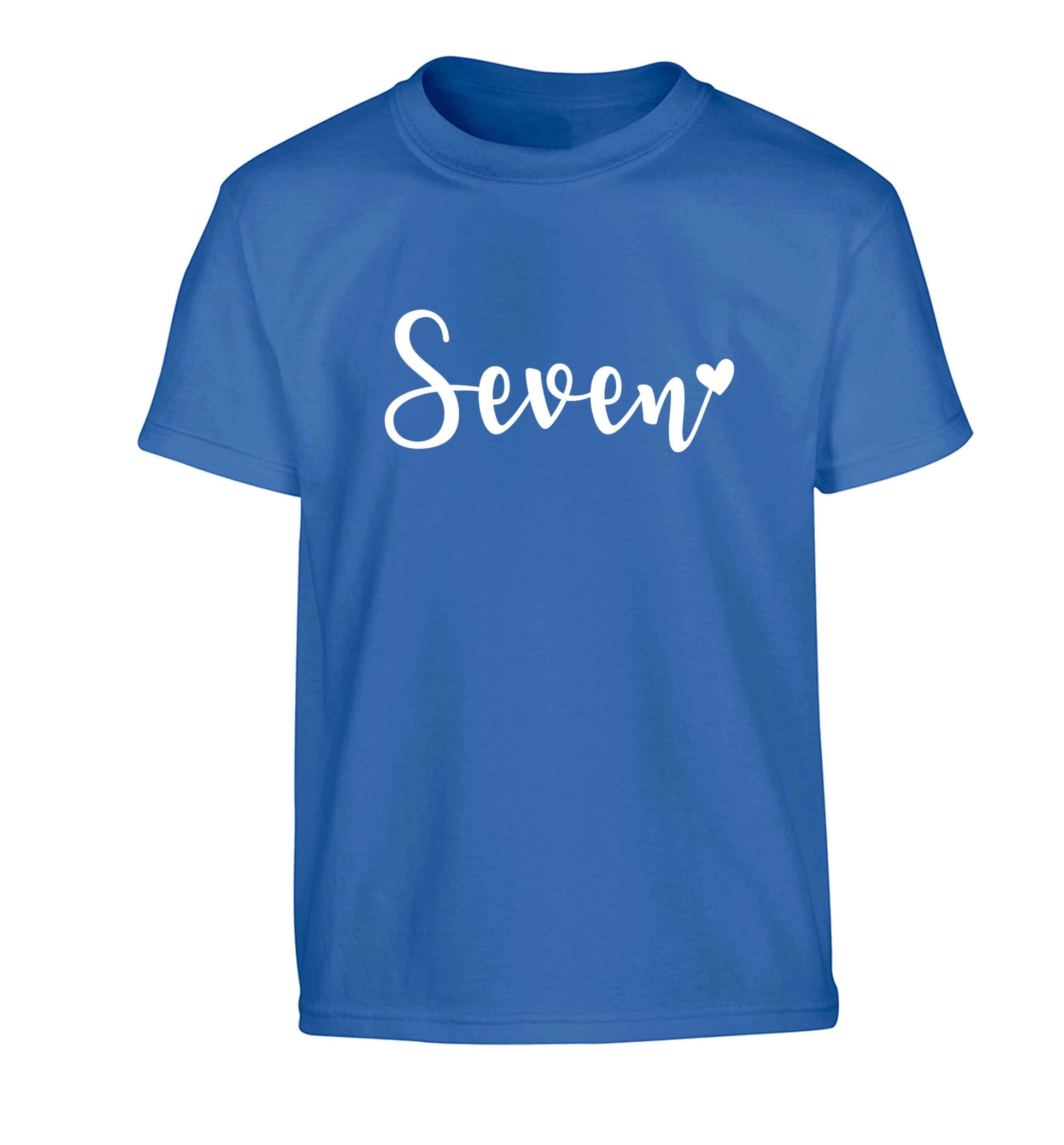 Seven and heart Children's blue Tshirt 12-13 Years