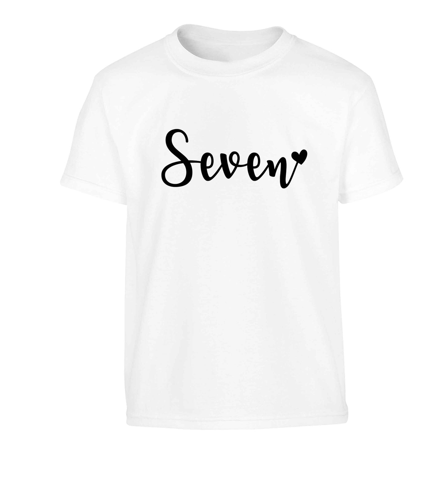 Seven and heart Children's white Tshirt 12-13 Years