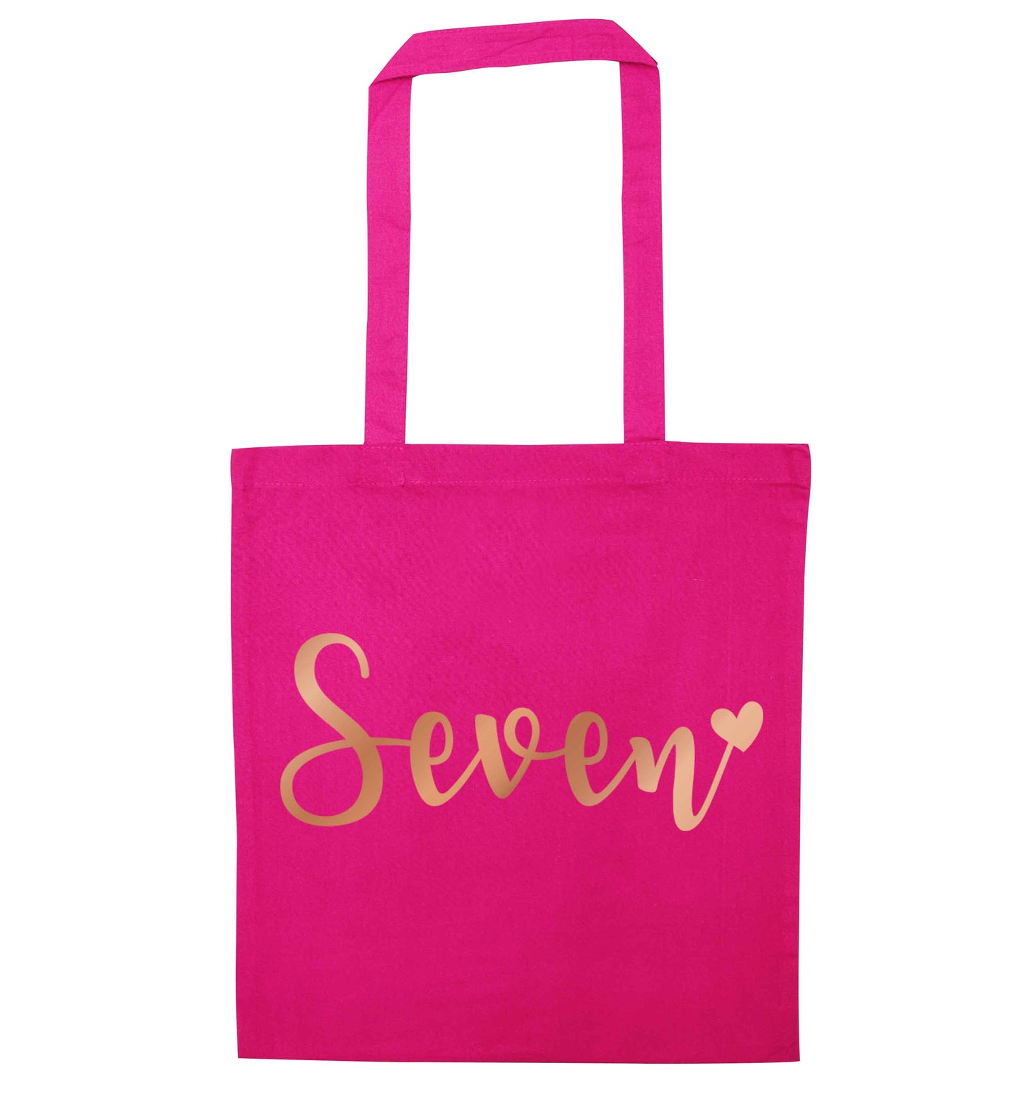 Seven rose gold pink tote bag
