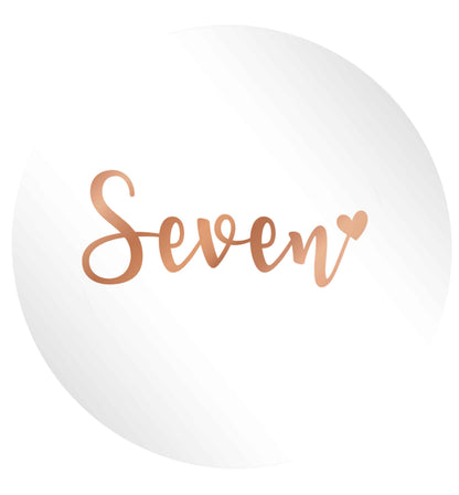 Seven rose gold 24 @ 45mm matt circle stickers