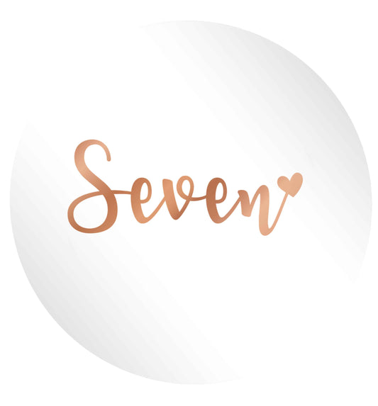 Seven rose gold 24 @ 45mm matt circle stickers
