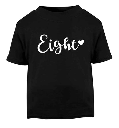 Eight and heart Black baby toddler Tshirt 2 years