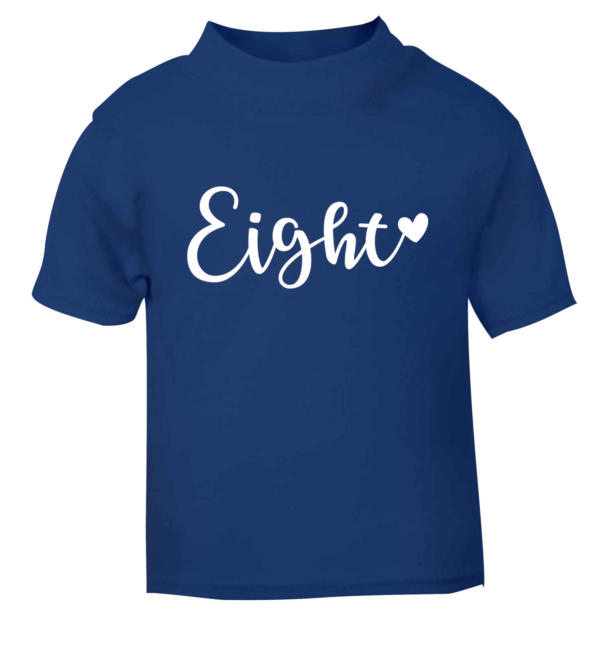 Eight and heart blue baby toddler Tshirt 2 Years