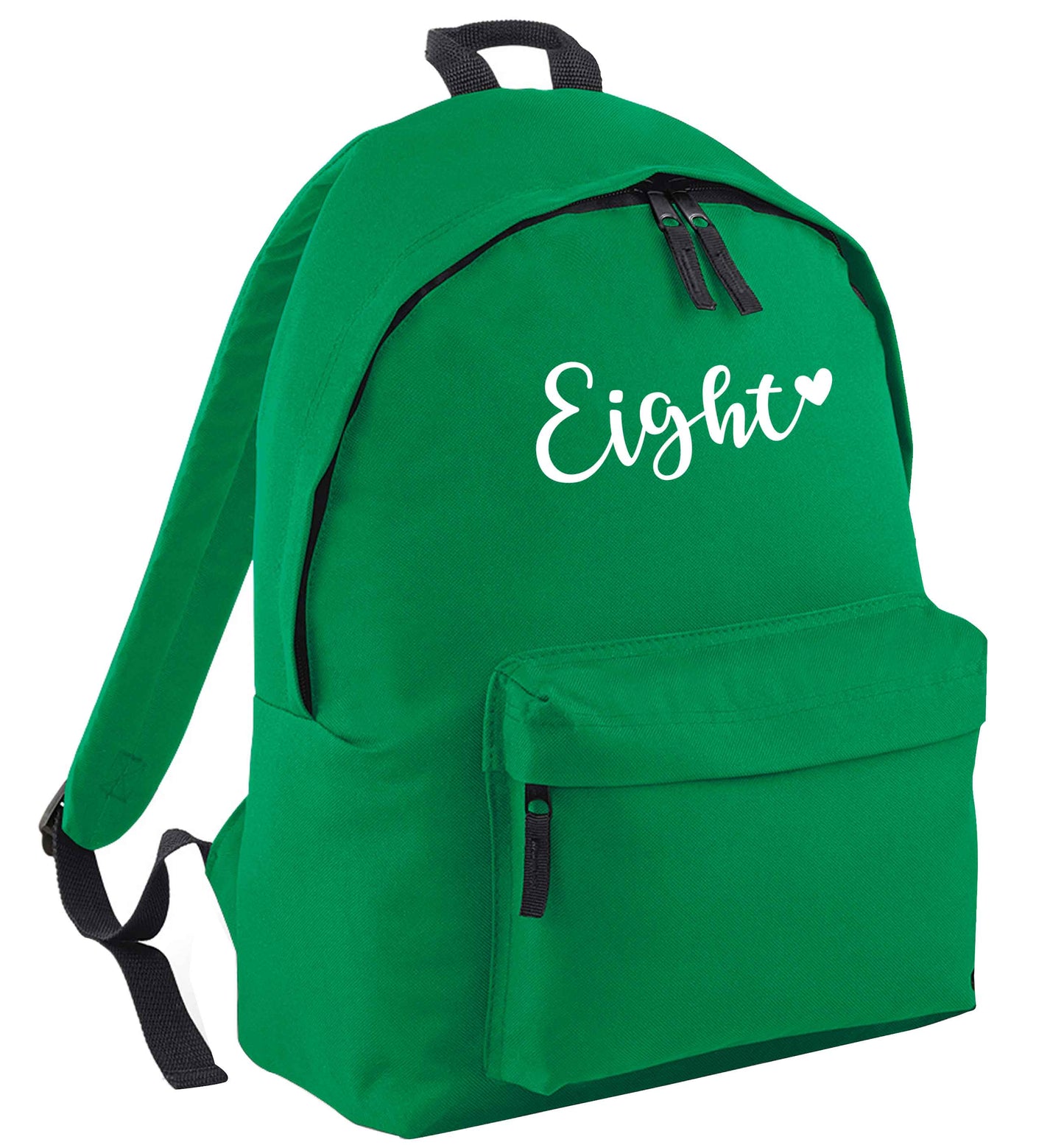 Eight and heart green adults backpack
