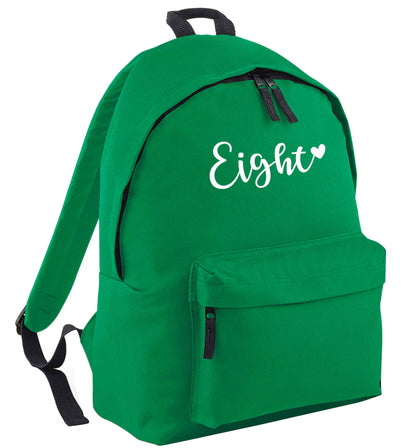 Eight and heart green adults backpack