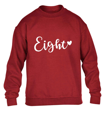 Eight and heart children's grey sweater 12-13 Years
