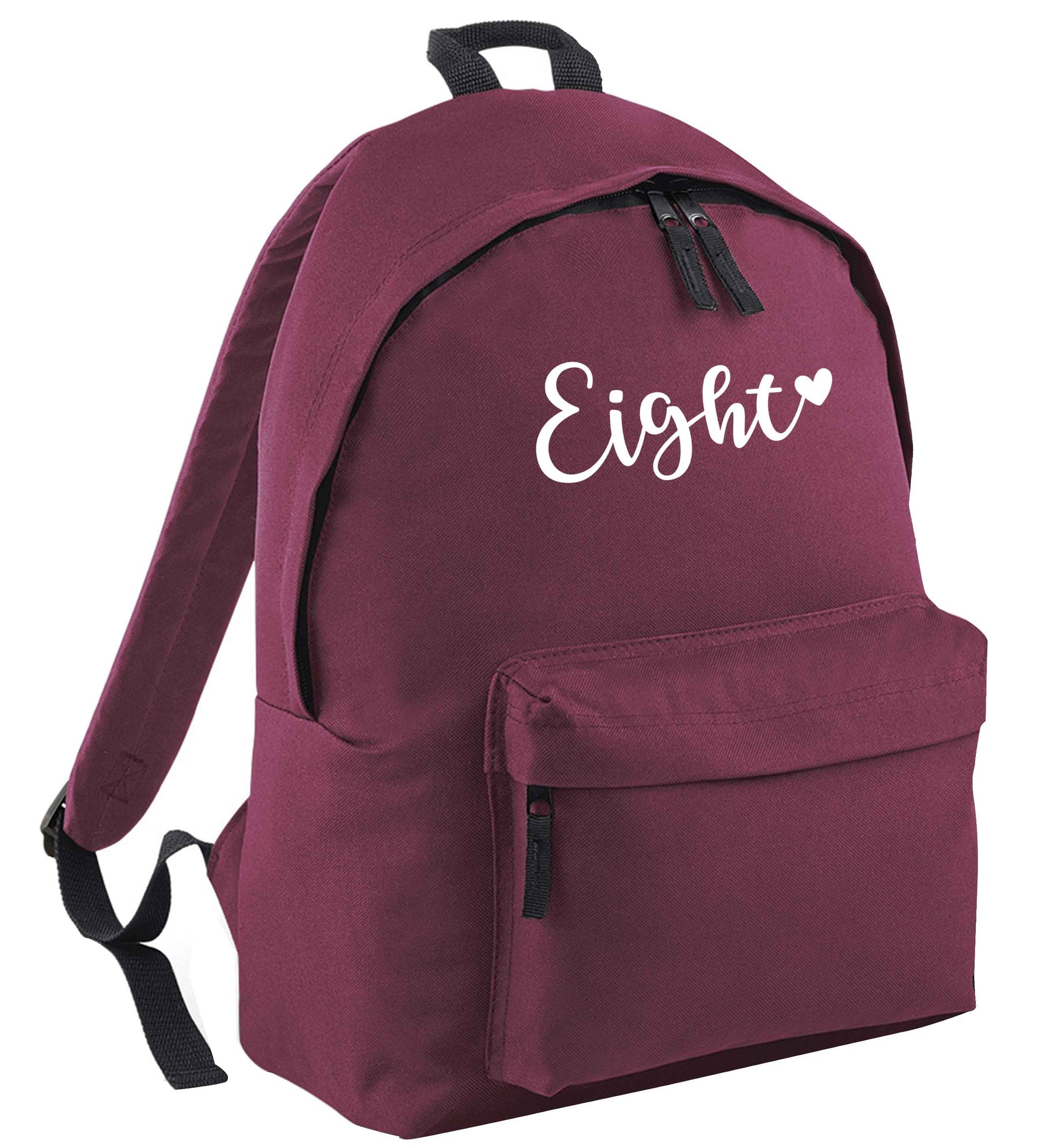 Eight and heart black adults backpack