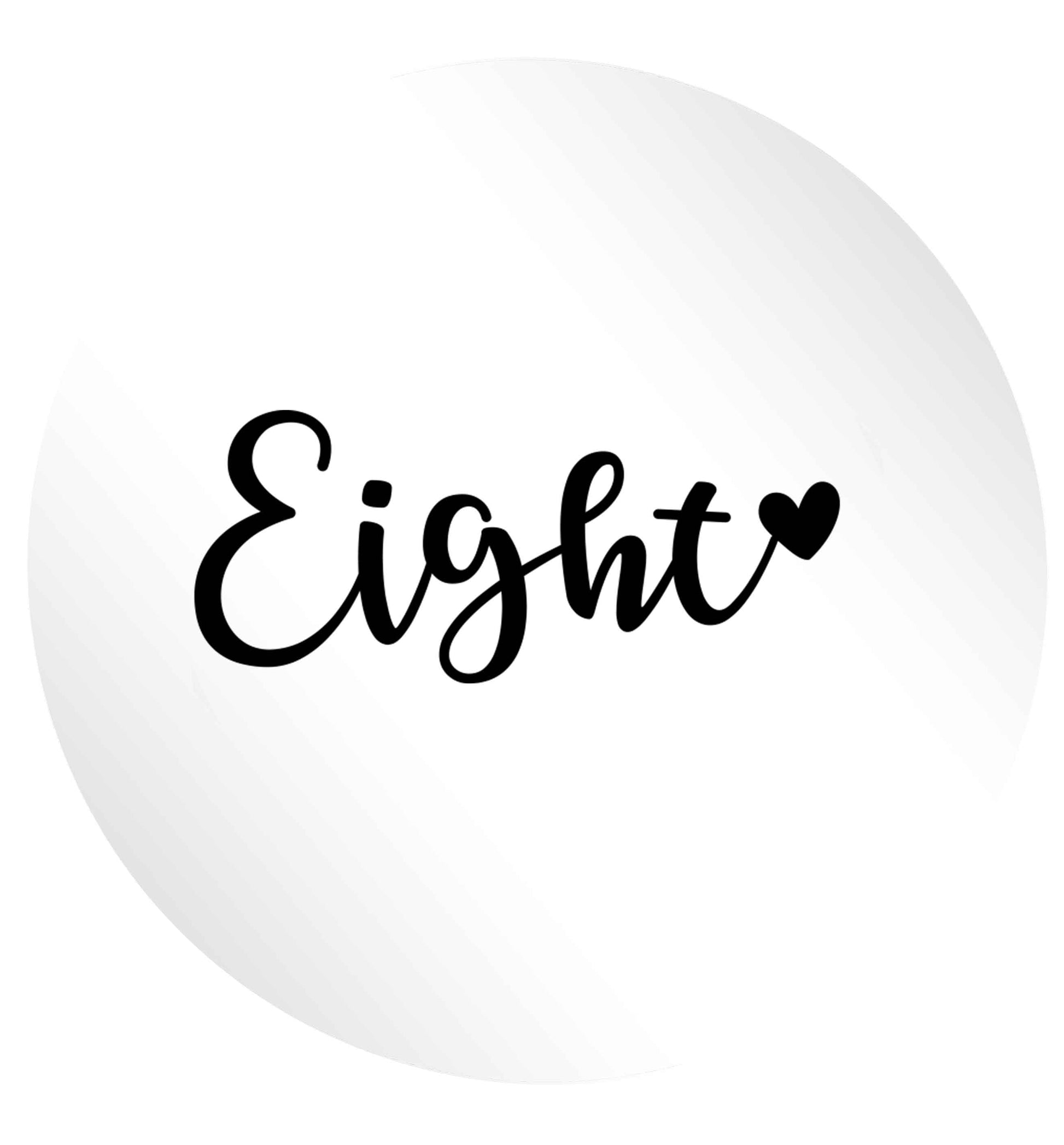 Eight and heart 24 @ 45mm matt circle stickers