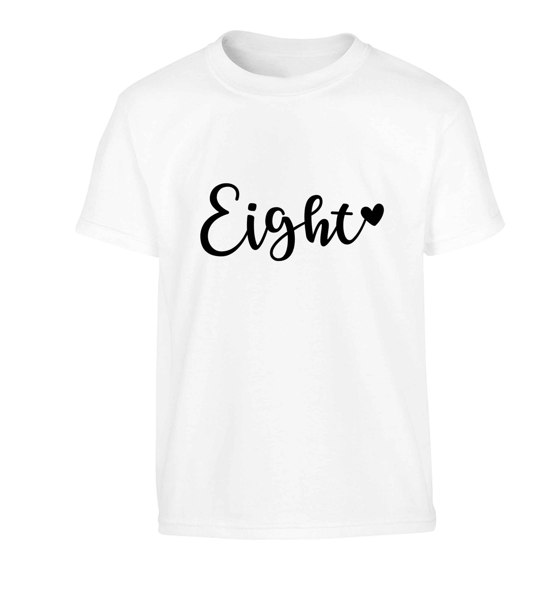 Eight and heart Children's white Tshirt 12-13 Years