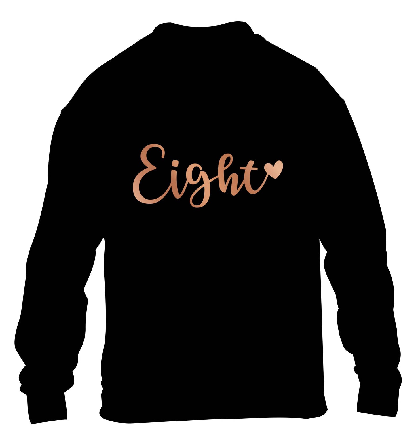 Eight rose gold children's black sweater 12-13 Years