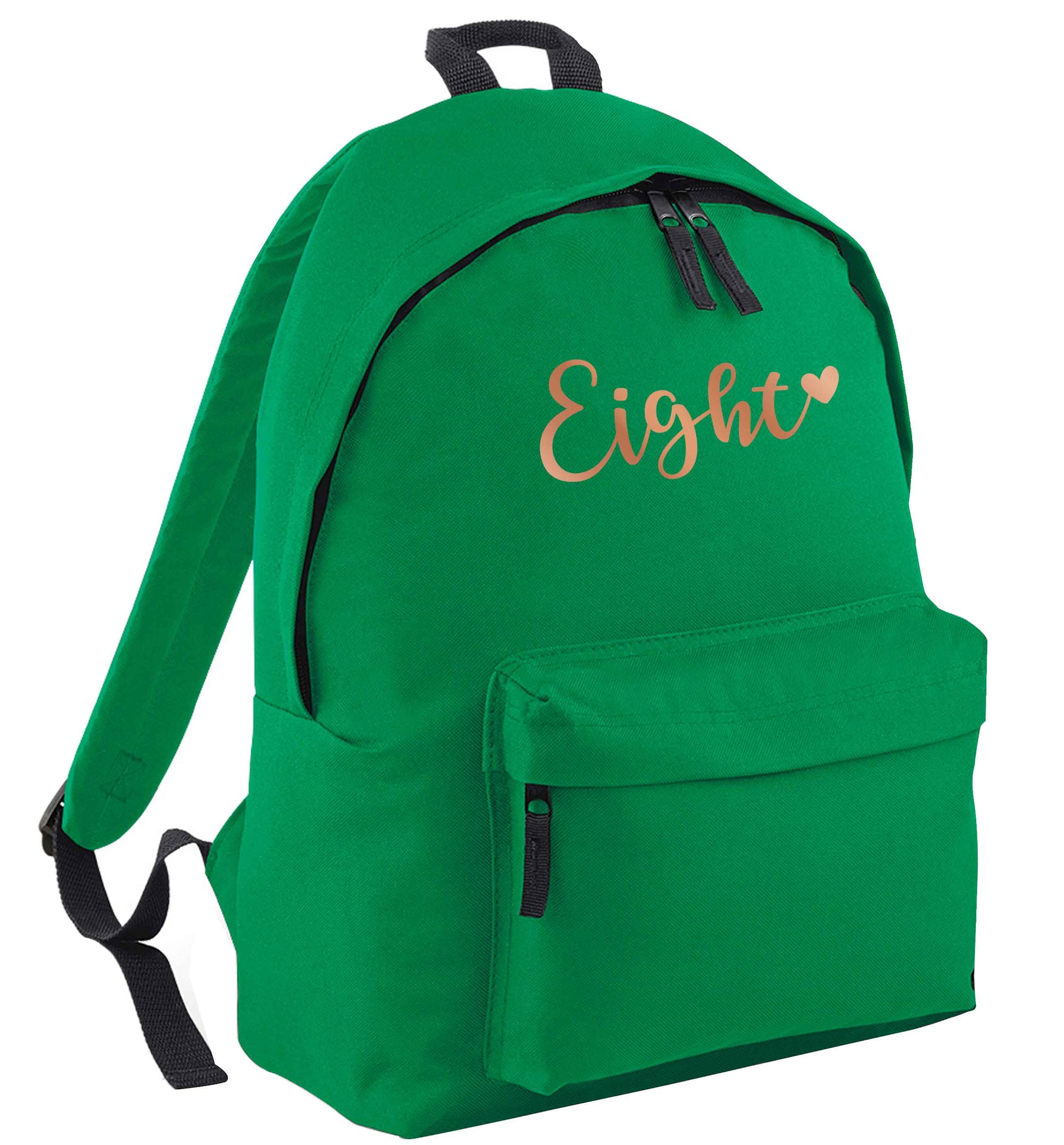 Eight rose gold green adults backpack